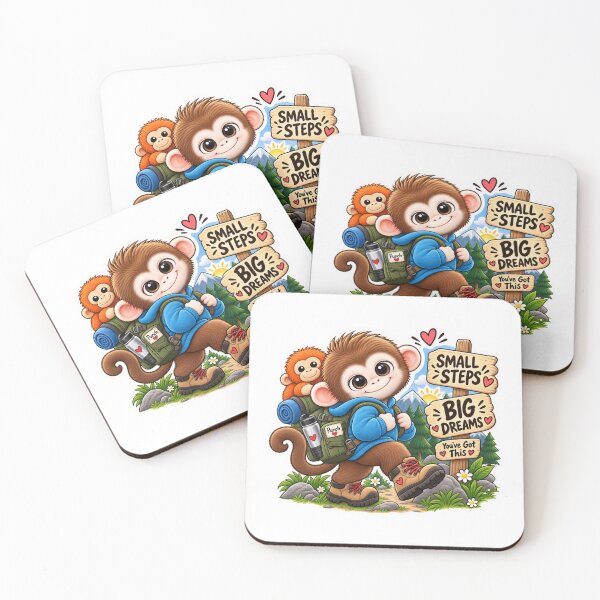 Item preview, Small Steps, Big Dreams – Cute Baby Monkey Adventure designed and sold by 1234saad.