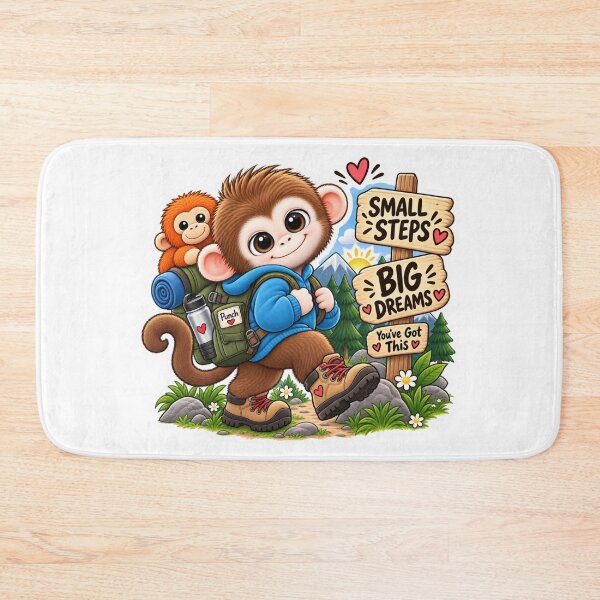 Item preview, Small Steps, Big Dreams – Cute Baby Monkey Adventure designed and sold by 1234saad.