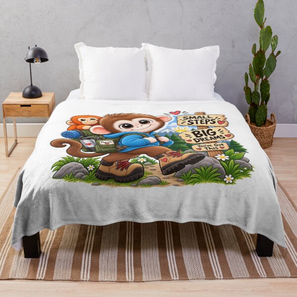 Item preview, Small Steps, Big Dreams – Cute Baby Monkey Adventure designed and sold by 1234saad.