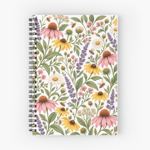 Item preview, Vintage wildflower and bee garden designed and sold by TsukiARTium.