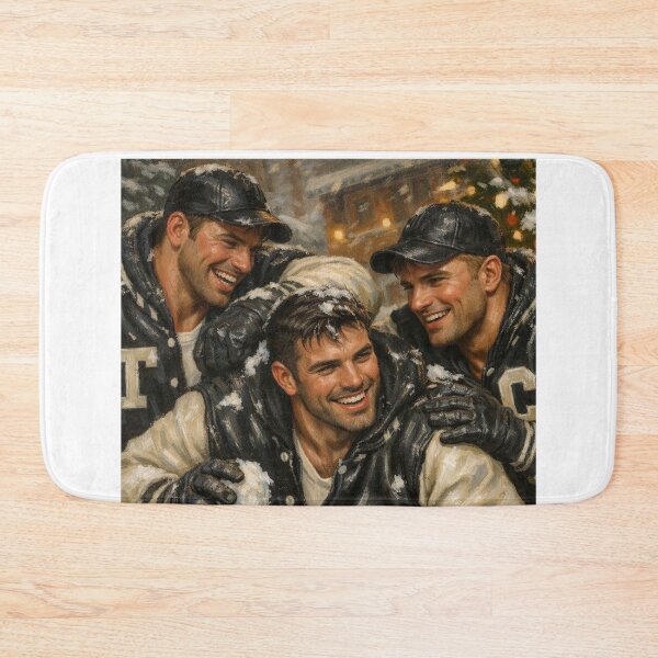Item preview, Gay Christmas Jocks "Snowballing With The Boys" Gay Leather Pride Graphic Design designed and sold by ItsAKinkThing.