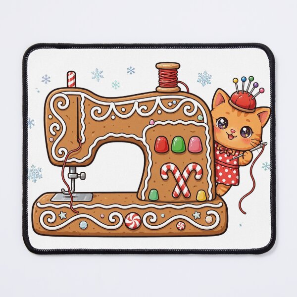 Item preview, Gingerbread Sewist – Cute Gingerbread Sewing Machine Christmas Design designed and sold by TMS-Studio.