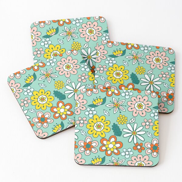 Item preview, Retro Flowers designed and sold by ViaARTfactory.