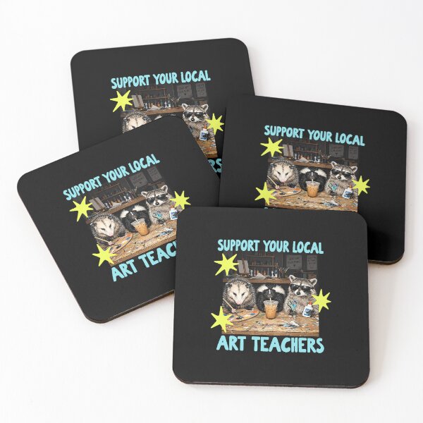 Item preview, Support Your Local Art Teachers Funny Raccoon Possum Studio designed and sold by barrycantre11.