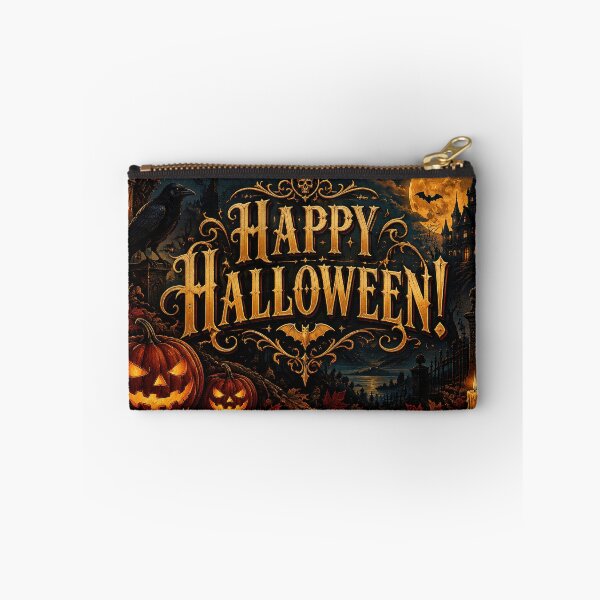 Item preview, Happy Halloween illustration with skull, pumpkins and Halloween surrounding designed and sold by 4Seasons.