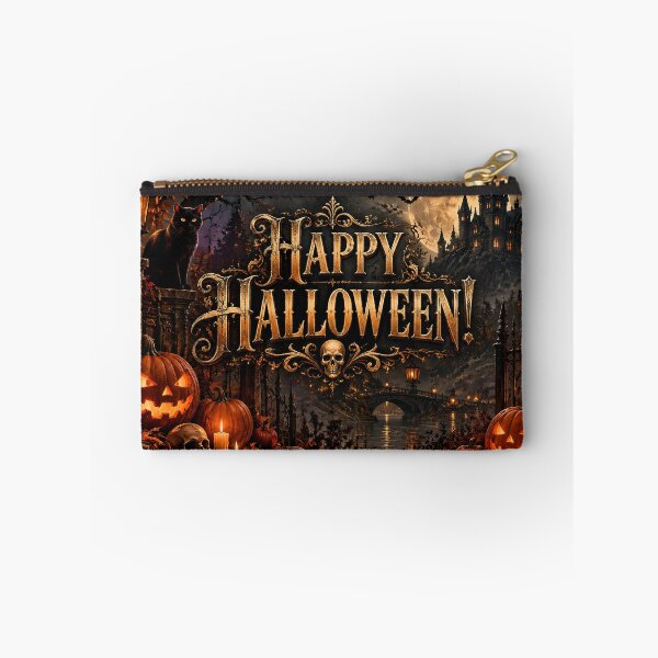 Item preview, Happy Halloween illustration with skull, pumpkins and Halloween surrounding designed and sold by 4Seasons.
