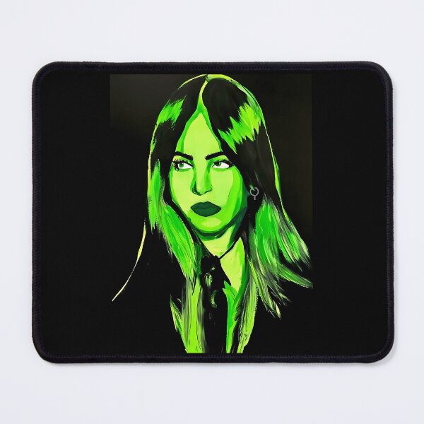 Item preview, Billie Eilish Green Glow Portrait designed and sold by aiklsoaiadgai.