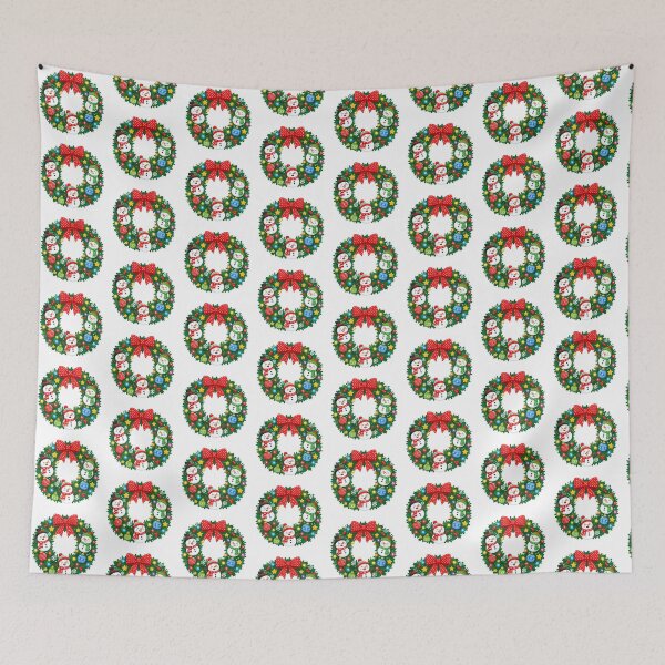 Item preview, Christmas Wreath with Snowmen designed and sold by SquidMandolin.