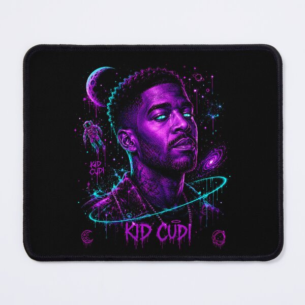 Item preview, Kid Cudi Cosmic Moon Neon Portrait designed and sold by JMS-Artvintage.