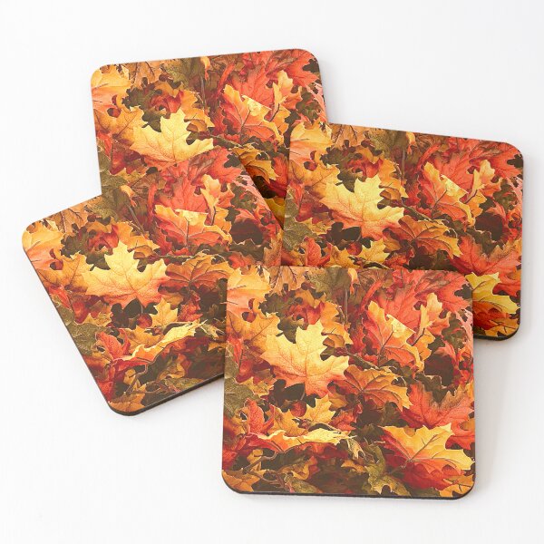 Item preview, Autumn Red, Tangerine, Yellow Fall Leaves Photo Art designed and sold by DEC02.