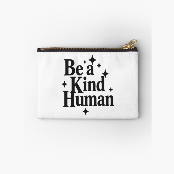 Item preview, Be a Kind Human Black Retro Typography Quote designed and sold by FemmePod.