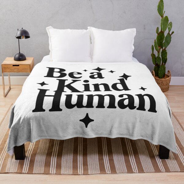 Item preview, Be a Kind Human Black Retro Typography Quote designed and sold by FemmePod.