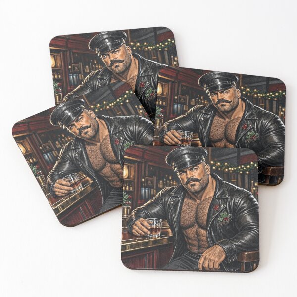 Item preview, "Happy Christmas, Sir" Gay Leather Pride Xmas Graphic Design designed and sold by ItsAKinkThing.