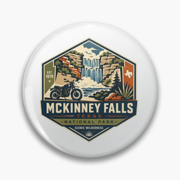 Item preview, McKinney Falls Texas National Park Scenic Wilderness Motorcycle Rider Outdoor Adventure Est 1976 designed and sold by Simsimah26Parks.
