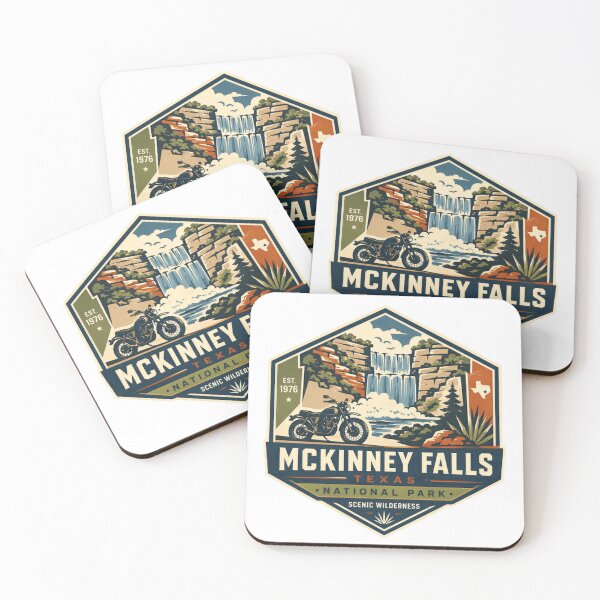 Item preview, McKinney Falls Texas National Park Scenic Wilderness Motorcycle Rider Outdoor Adventure Est 1976 designed and sold by Simsimah26Parks.