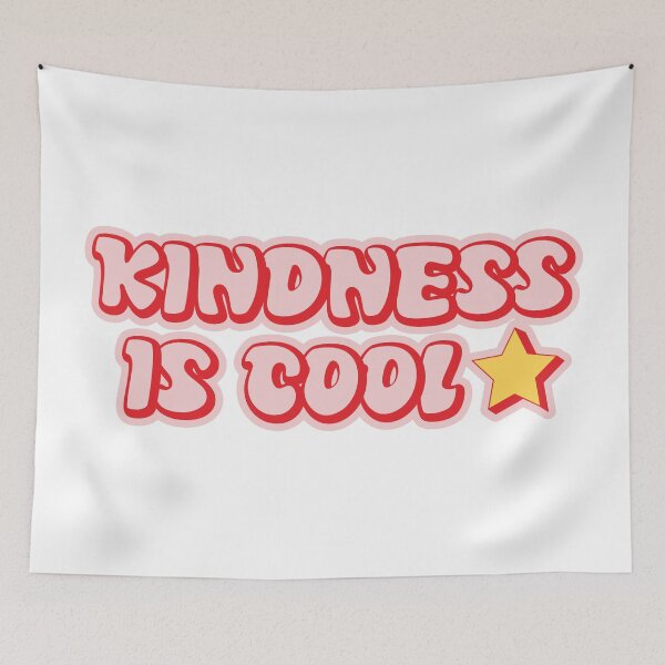 Item preview, Kindness Is Cool Red Groovy Lettering Positive Quote designed and sold by FemmePod.