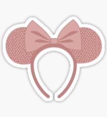 Rose Gold Minnie Ears Sticker