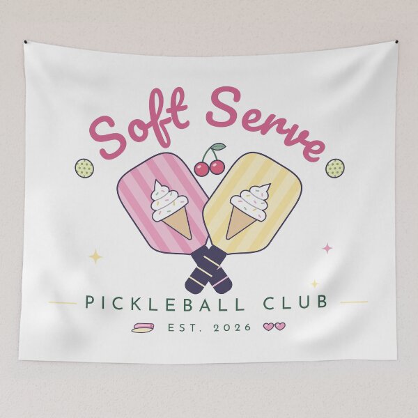 Item preview, Soft Serve Pickleball Club – Cute Pickleball Paddles with Ice Cream & Cherries designed and sold by IsleAmore.