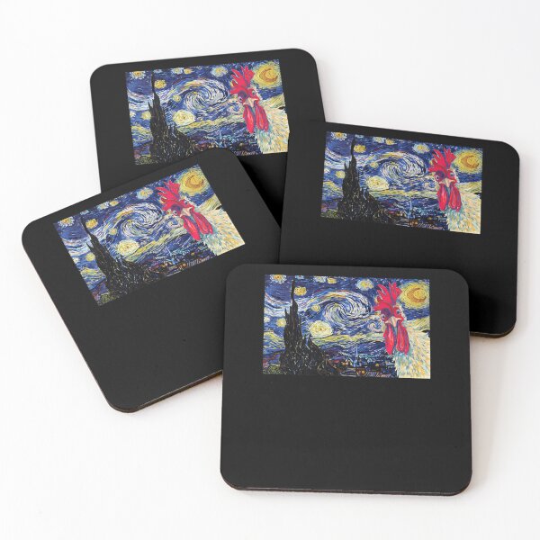 Item preview, Chicken-Rooster-Starry-Night-Van-Gogh-Gift-For-Farmer designed and sold by dz87wal.