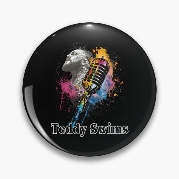 Item preview, Teddy Swims Retro Microphone Splash Art designed and sold by StaceyGardner.