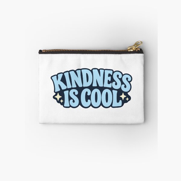 Item preview, Kindness Is Cool Blue Groovy Retro Typography Quote designed and sold by FemmePod.
