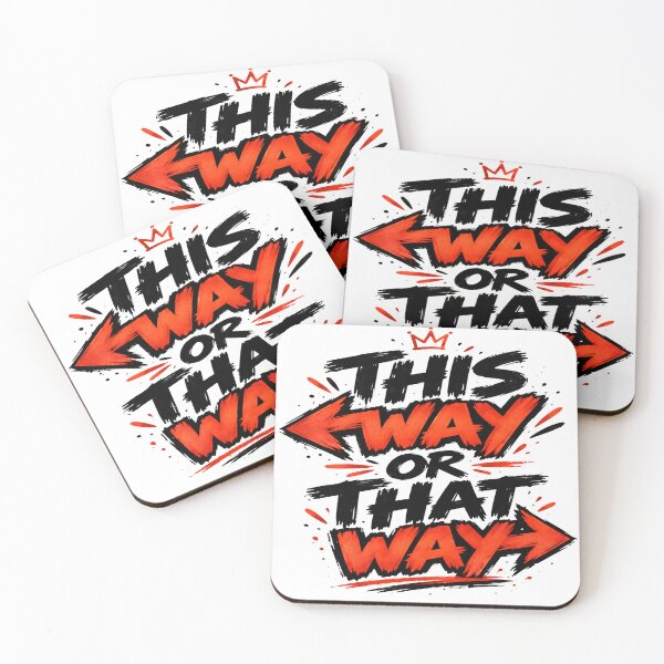 Item preview, This Way or That Way – Bold Motivational Typography Design designed and sold by Lovestickerco.