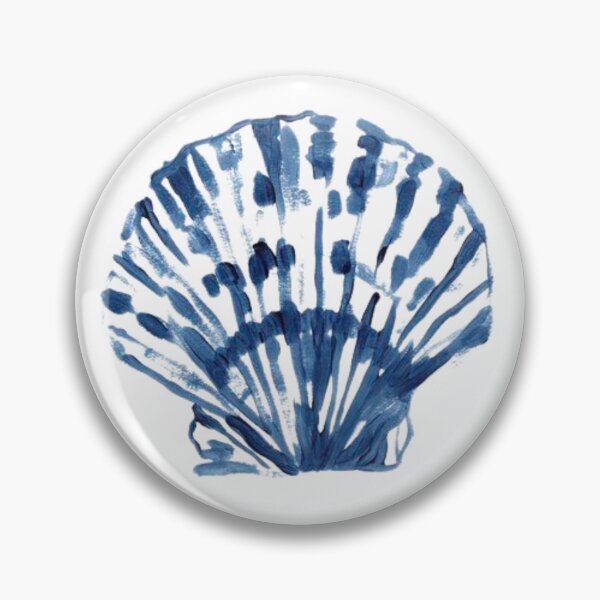 Item preview, Blue Watercolor Scallop Seashell Coastal Design designed and sold by AandBCollective.