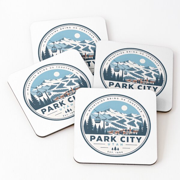 Item preview, Mountains Bring Us Together Park City Utah Ski Vacation Souvenir Est 1884 Skier Snowboarder designed and sold by NightGlyph.
