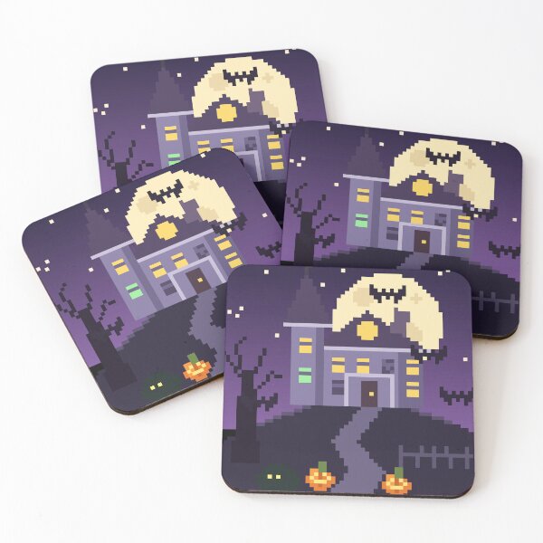 Item preview, Pixel Haunted House on a Moonlit Hill designed and sold by pixelbypixelart.
