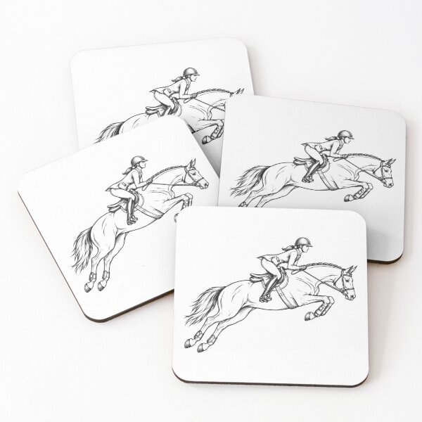 Item preview, Minimalist Show Jumping- Horse and Rider- Equestrian Line Art designed and sold by Barnside.