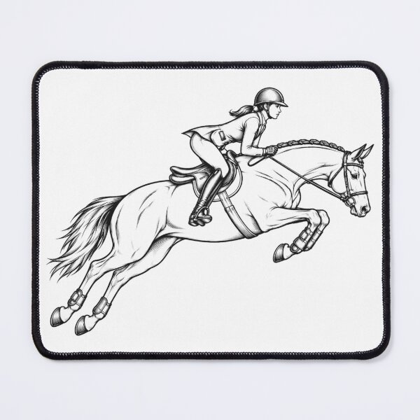 Item preview, Minimalist Show Jumping- Horse and Rider- Equestrian Line Art designed and sold by Barnside.