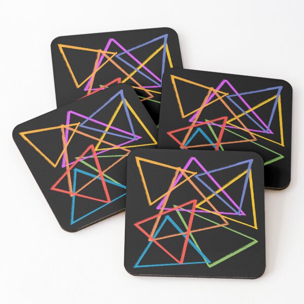 Item preview, Abstract Geometric Triangles Line Art Drawing designed and sold by LittleHappiness by Kamollak .