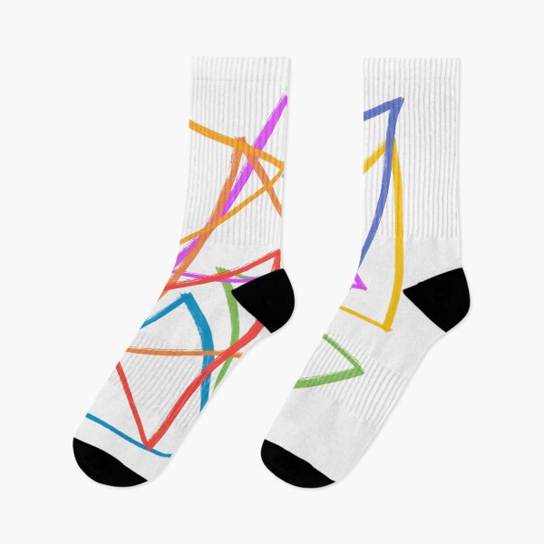 Item preview, Abstract Geometric Triangles Line Art Drawing designed and sold by LittleHappiness by Kamollak .