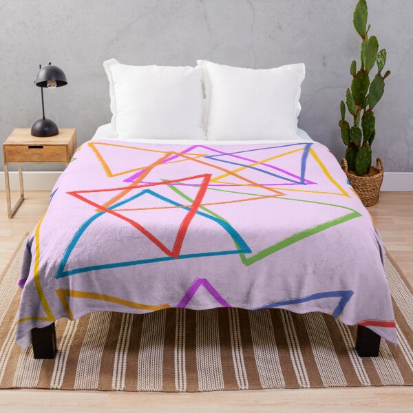Item preview, Abstract Geometric Triangles Line Art Drawing designed and sold by LittleHappiness by Kamollak .