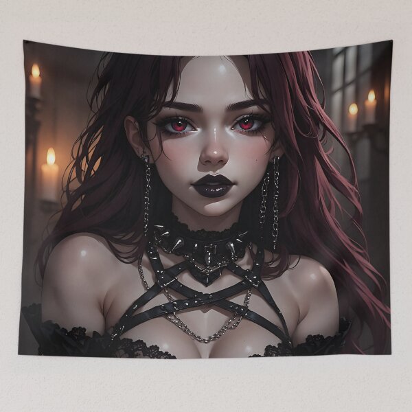 Item preview, Hot Halloween Anime Babe Goth Mommy Waifu Woman designed and sold by Your New Fixation.
