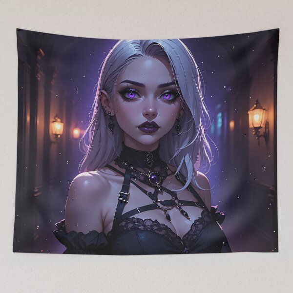 Item preview, Hot Halloween Anime Babe Goth Mommy Waifu Woman designed and sold by Your New Fixation.
