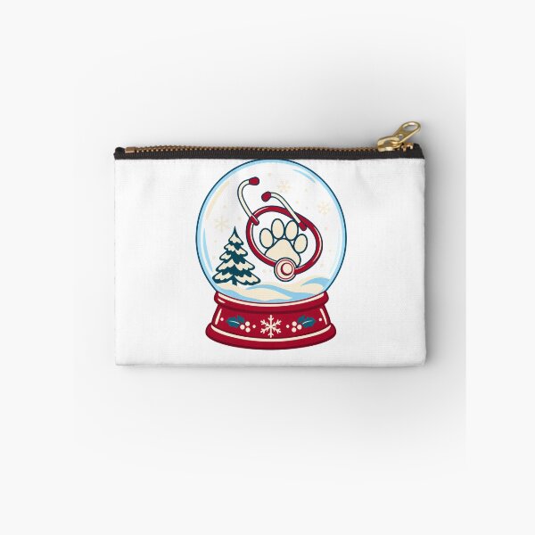 Item preview, Christmas Veterinary Paw Print and Stethoscope Snow Globe designed and sold by skyartdesign.