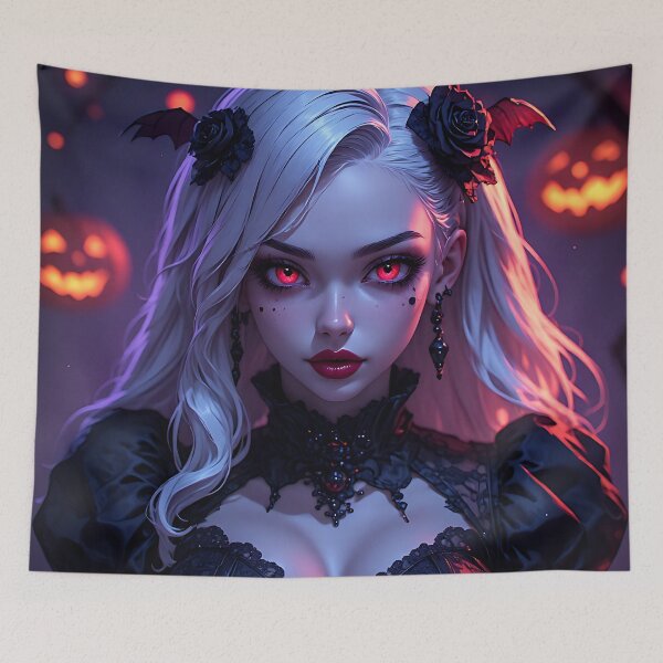 Item preview, Hot Halloween Anime Babe Goth Mommy Waifu Woman designed and sold by Your New Fixation.