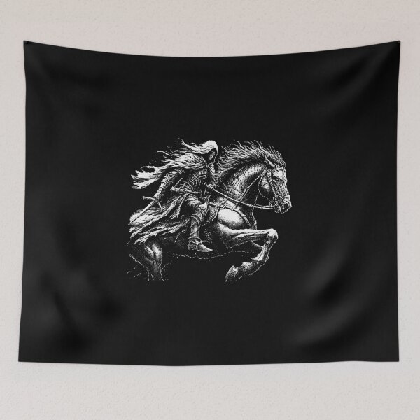 Item preview, Dark Art Warrior Riding Horse Medieval Knight Horseman Chivalry designed and sold by MORSPECTIVE.