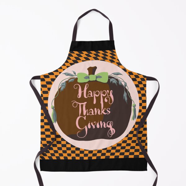 Item preview, Retro Thanksgiving Pumpkin Art in Groovy Checkerboard designed and sold by cremedecolor.