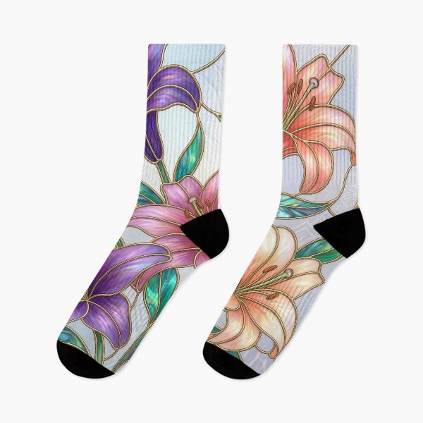 Item preview, Stained Glass Lilies designed and sold by Tridentulus.