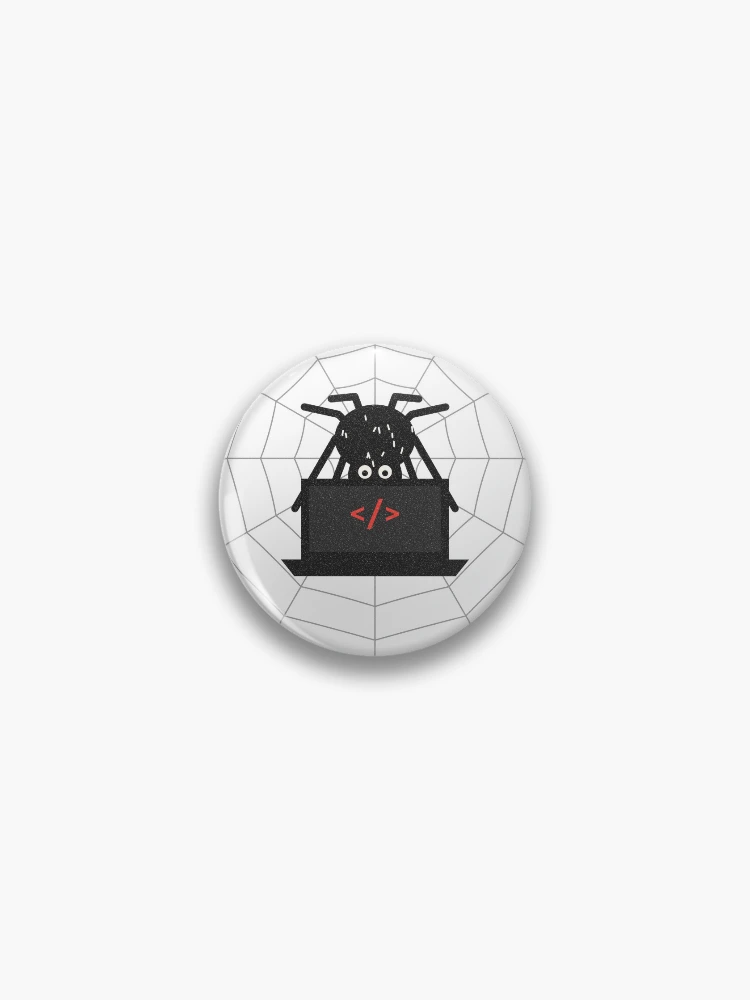 Thumbnail 1 of 3, Pin, Web Developer Spider Coding Pun designed and sold by somebasic.