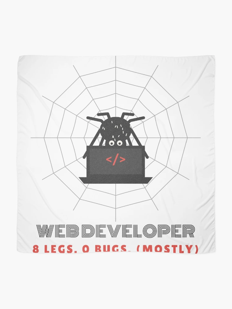 Thumbnail 2 of 3, Scarf, Web Developer Spider Coding Pun designed and sold by somebasic.