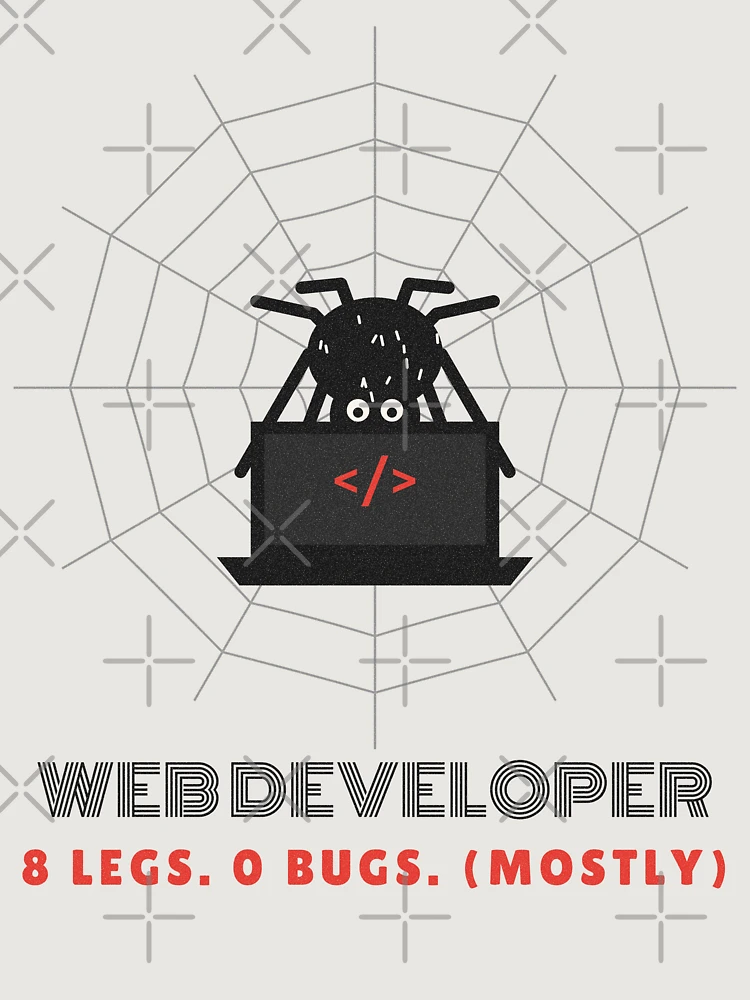 Thumbnail 6 of 6, Premium Oversized Sweatshirt, Web Developer Spider Coding Pun designed and sold by somebasic.