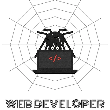 Artwork thumbnail, Web Developer Spider Coding Pun by somebasic