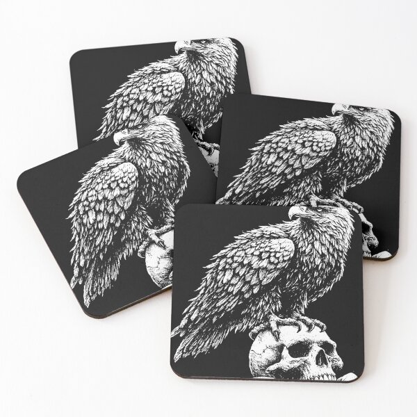 Item preview, Dark Art Eagle with Skull wild bird Tattoo designed and sold by MORSPECTIVE.