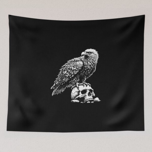 Item preview, Dark Art Eagle with Skull wild bird Tattoo designed and sold by MORSPECTIVE.