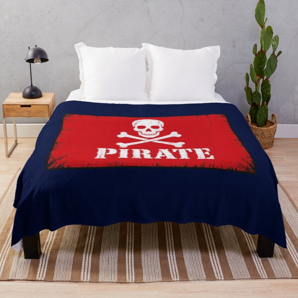 Item preview, Red Vintage Jolly Roger Buccaneer Flag designed and sold by whitneyrichmo.