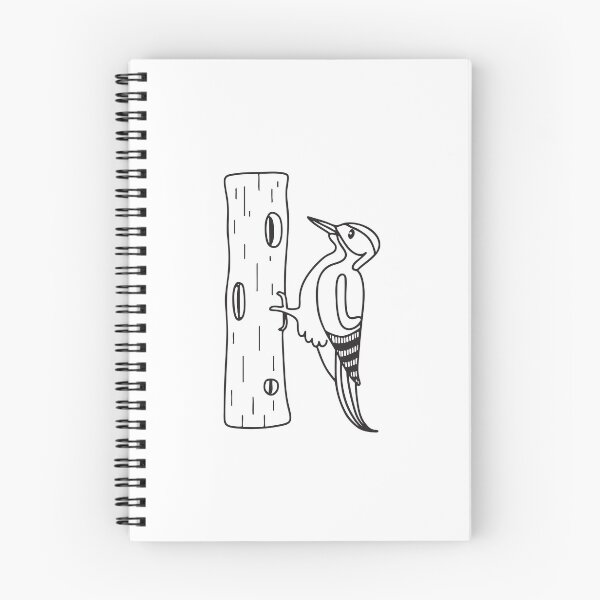 Item preview, A woodpecker beside a tree trunk with holes designed and sold by rasagamastore.