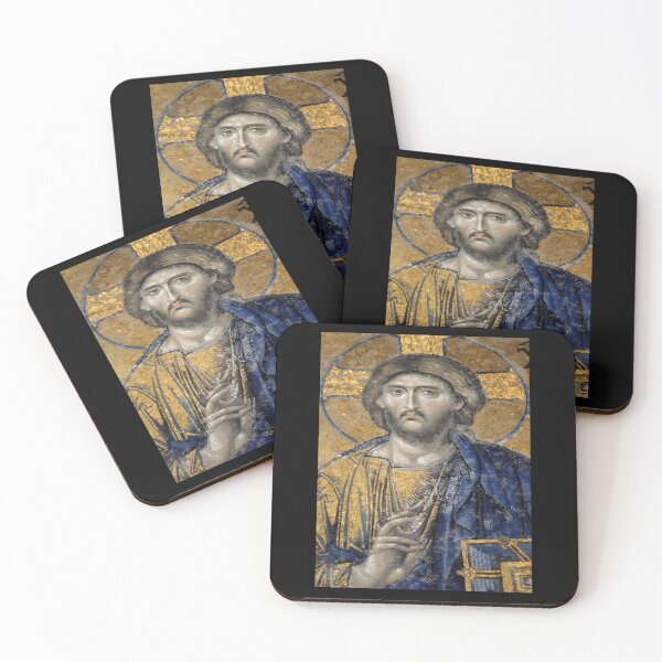 Item preview, Christ-Pantocrator-Mosiac-Iconic-Religious-Roman-Art designed and sold by simerstandusm.